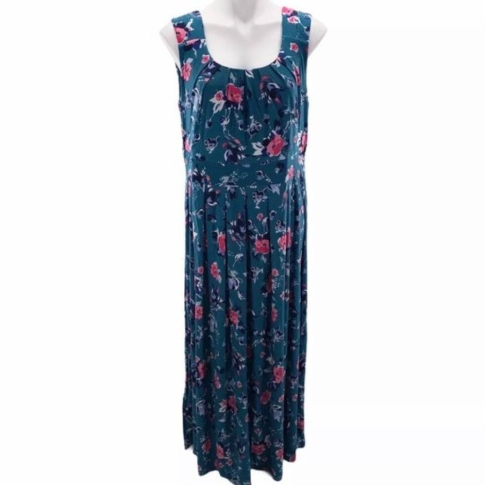 NWOT Woman Within Floral Sleeveless Maxi Dress